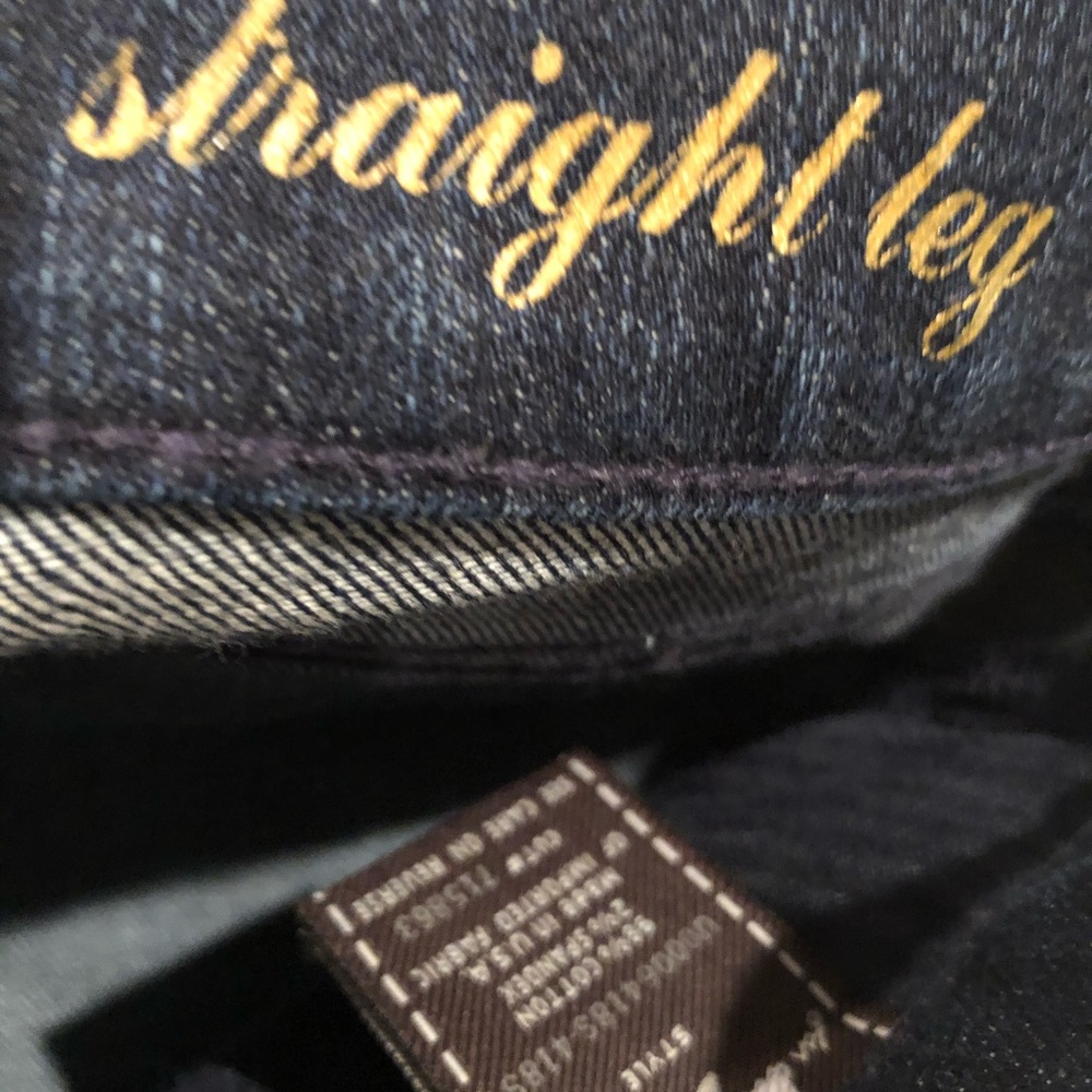 7 FAM Dark Straight Leg Jeans - Picture 9 of 10